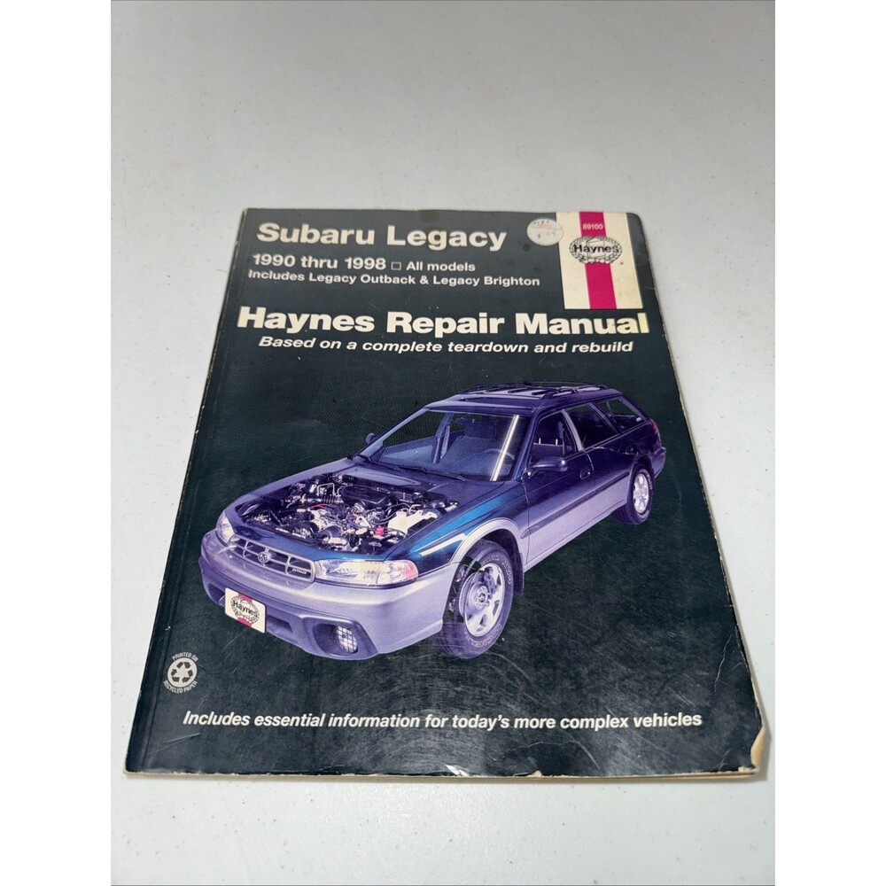HAYNES Subaru Legacy 1990-1998 Includes Outback Repair Manual 89100